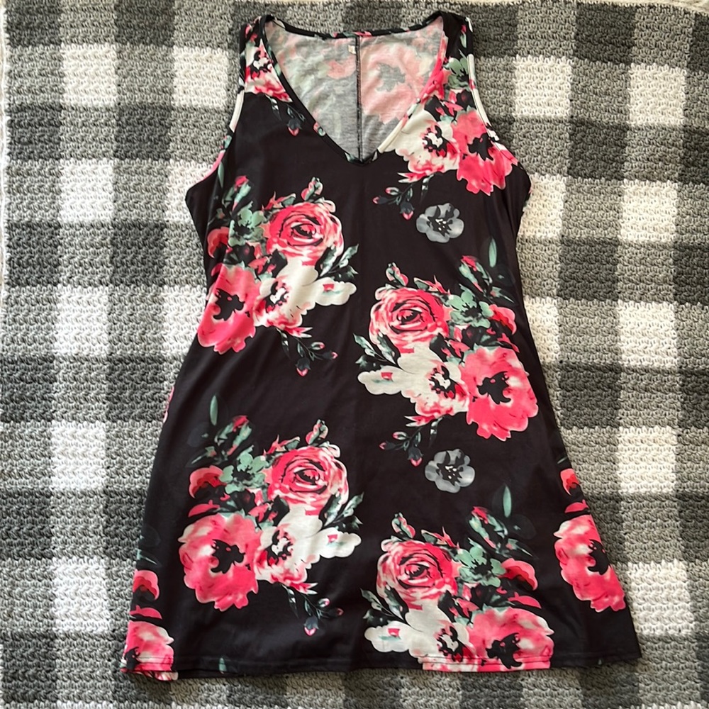 Women’s floral tank top dress